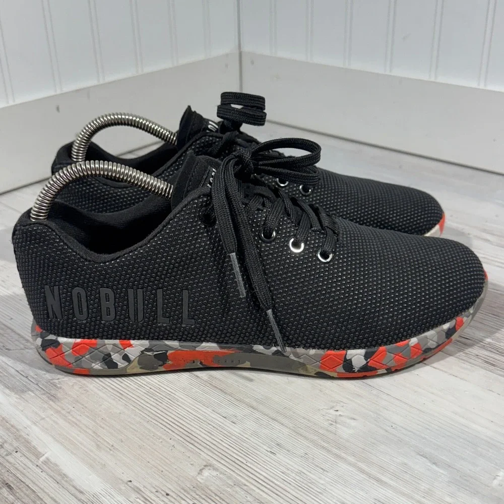 Nobull Superfabric Gun Athletic Trainer Shoes Sneakers Black‎ Red Mens Size 8.5